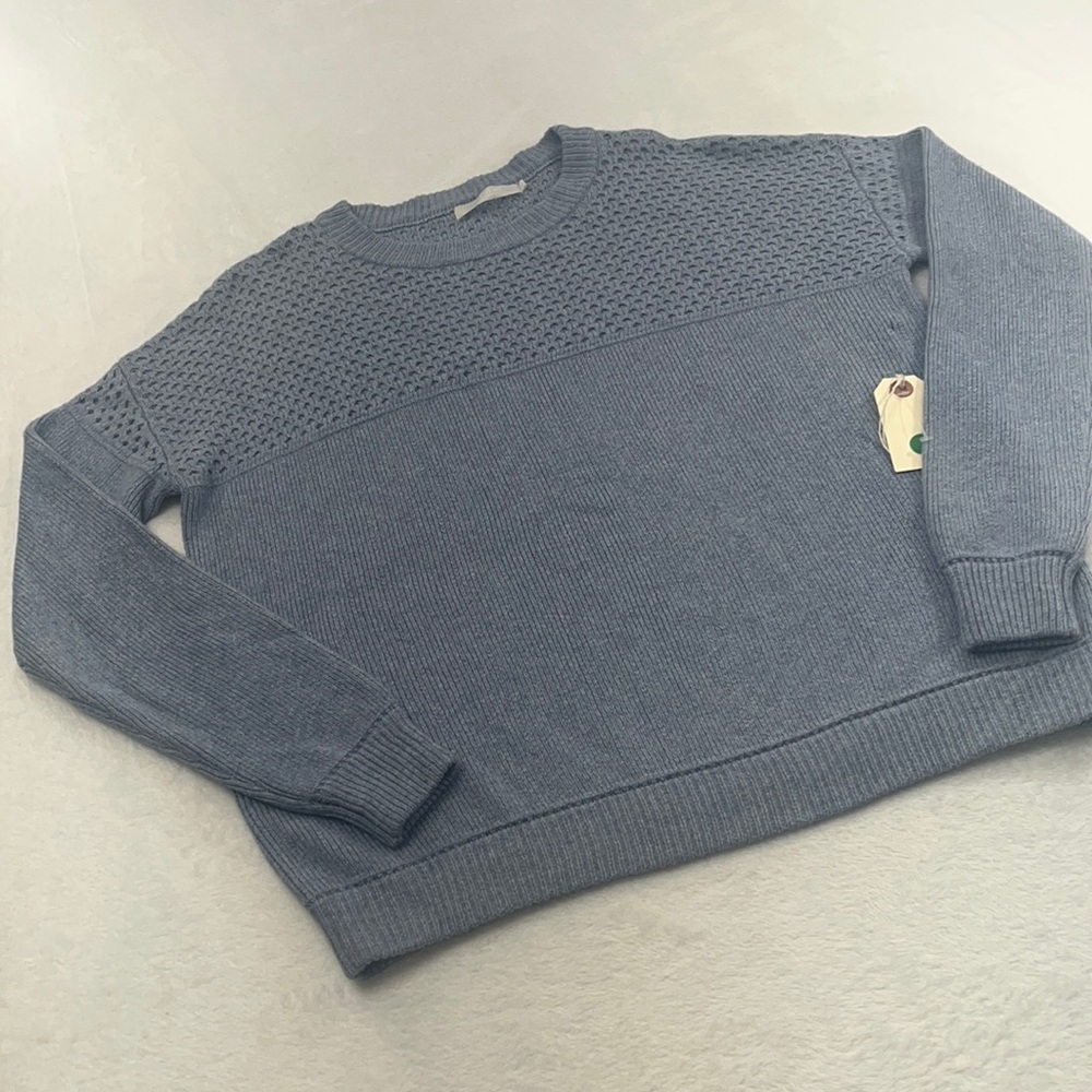 NEW Revolve One Grey Day S Blue Oversized Sweater
